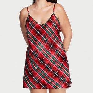 Flannel V-Neck Slip